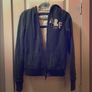 Abercrombie and Fitch Fur Lined Heavy Hoodie